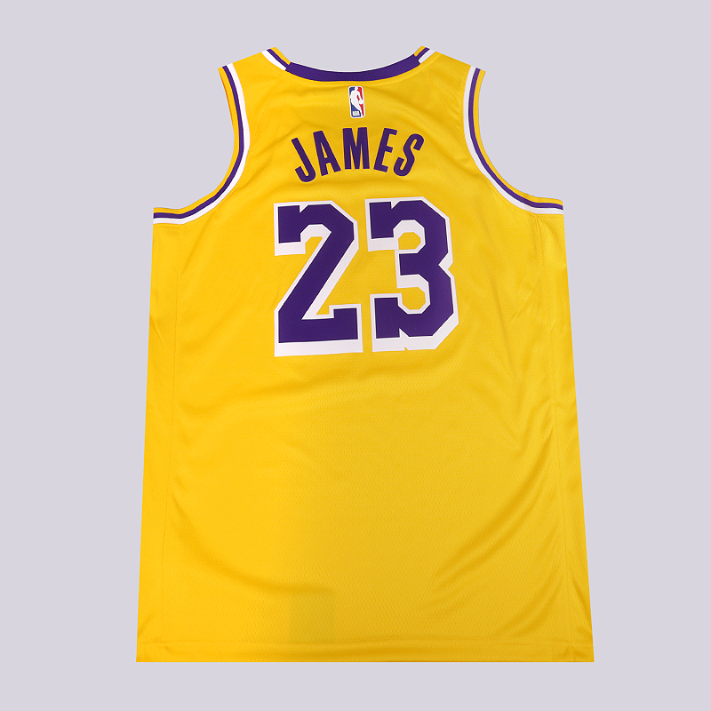 мужская желтая майка Nike LeBron James Icon Edition Swingman AA7099-741 - цена, описание, фото 3